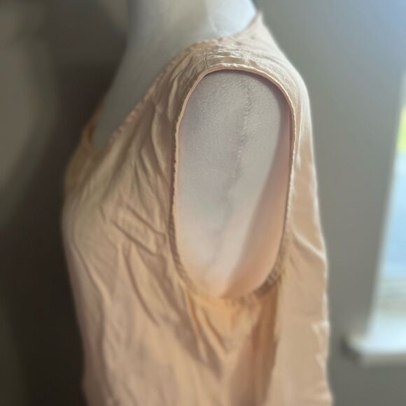 EILEEN FISHER silk light pink round neck size large tank top - Picture 4 of 11